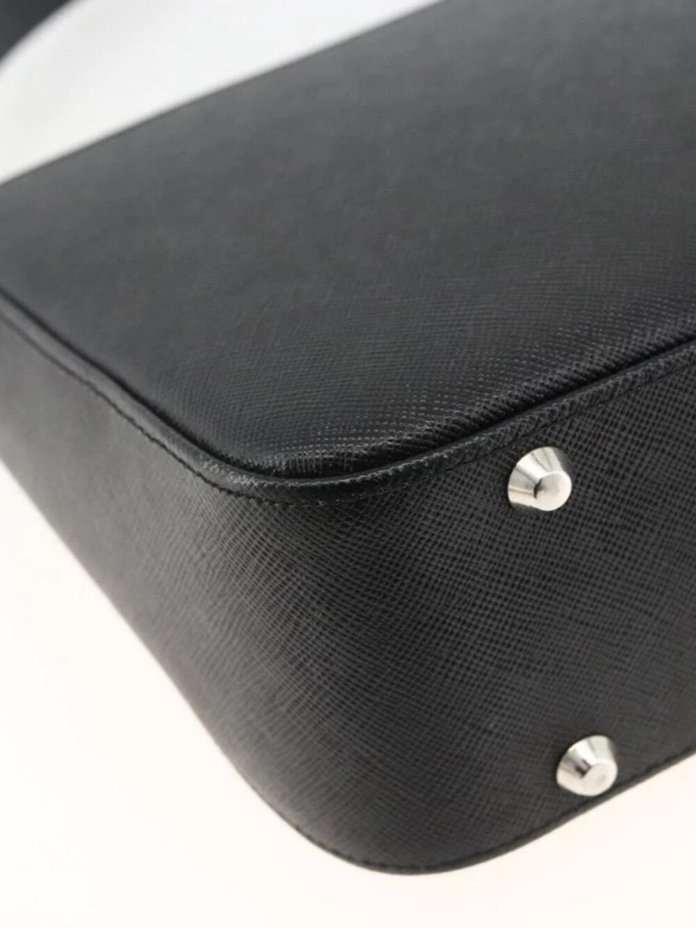 BURBERRY Shoulder Bag Leather Black Silver Auth ep13804 - Picture 14 of 16